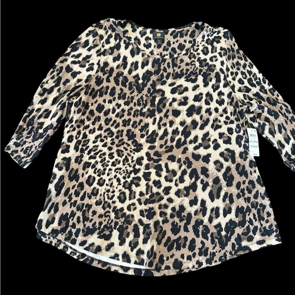 JM Collection Cheetah Print Tunic